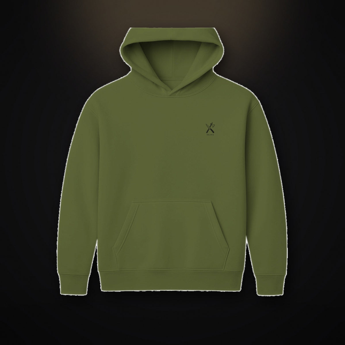 HELRIX Heavyweight Hoodie – Olive