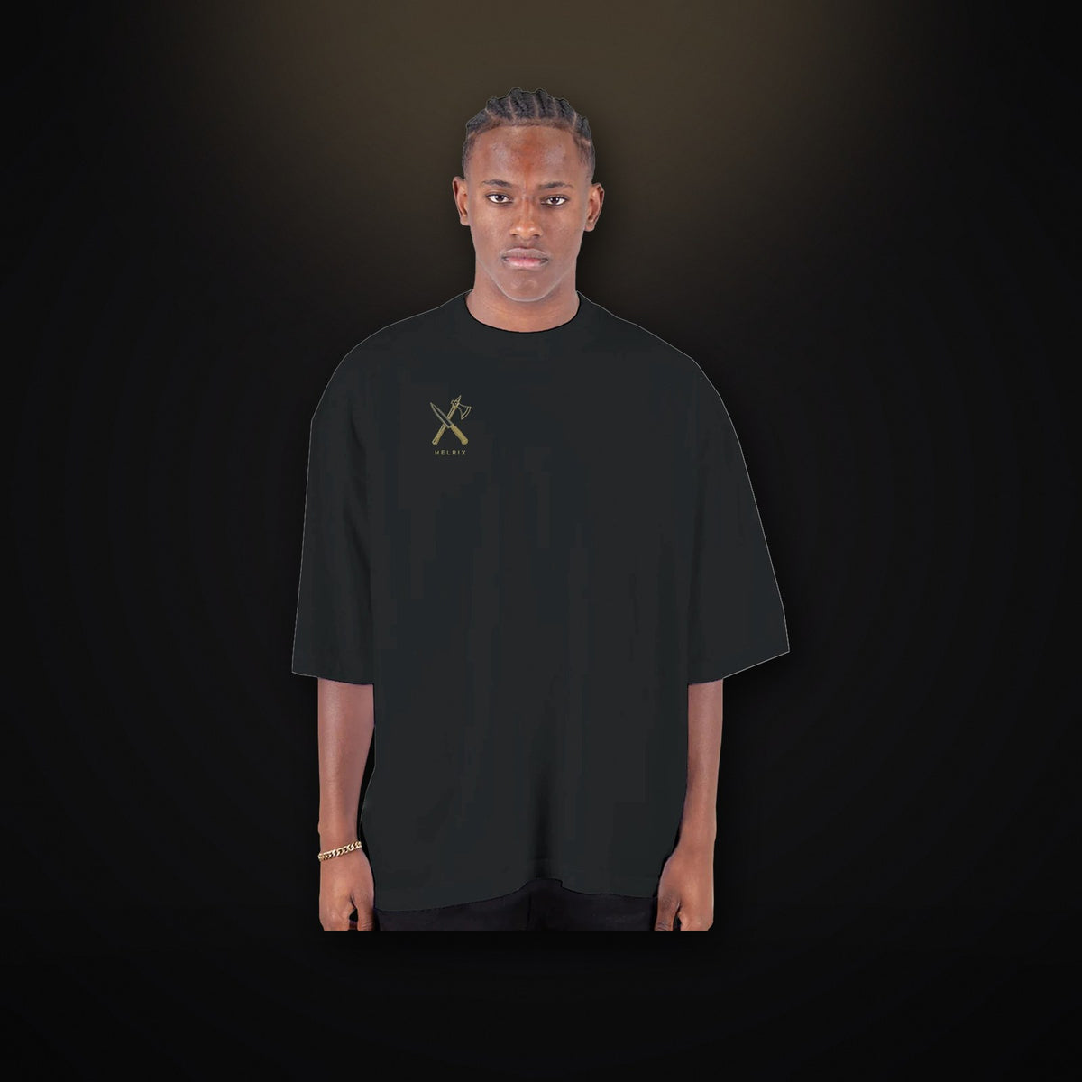 HELRIX Oversized Tee – Black