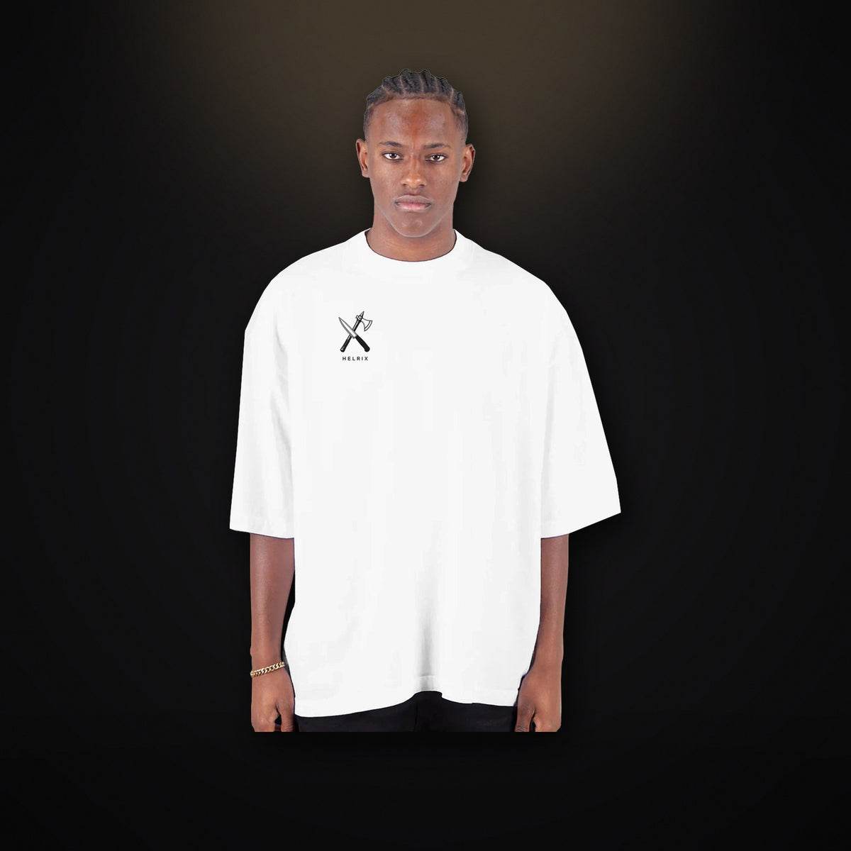 HELRIX Oversized Tee – White