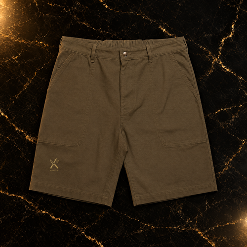 HELRIX Canvas Shorts – Walnut
