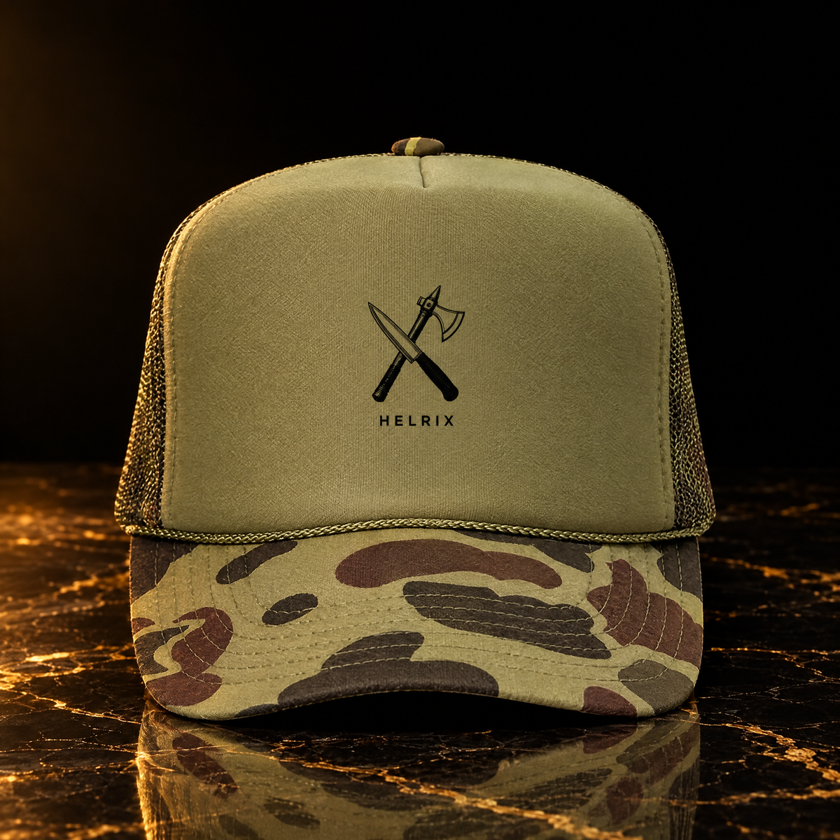 HELRIX Camo Trucker Cap